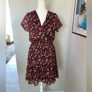NWOT Kaileigh Floral Dress Floral Black Red Size Medium